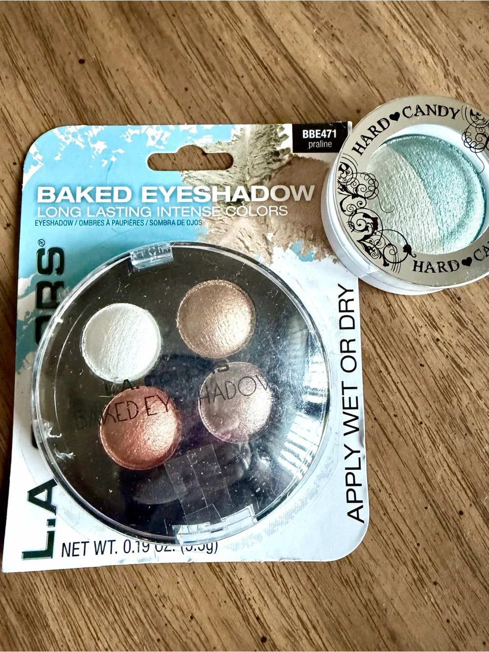 $ Sale L.A. COLORS & HARD CANDY Eyeshadow 2pc set Praline Quartet /pick up line